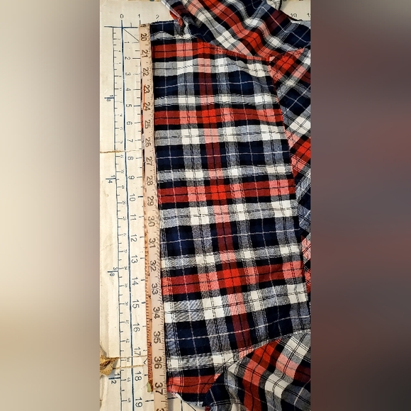 Zoo York Excelsior Red White Blue Plaid Button Down Long Sleeve Shirt Men Small - Picture 6 of 10